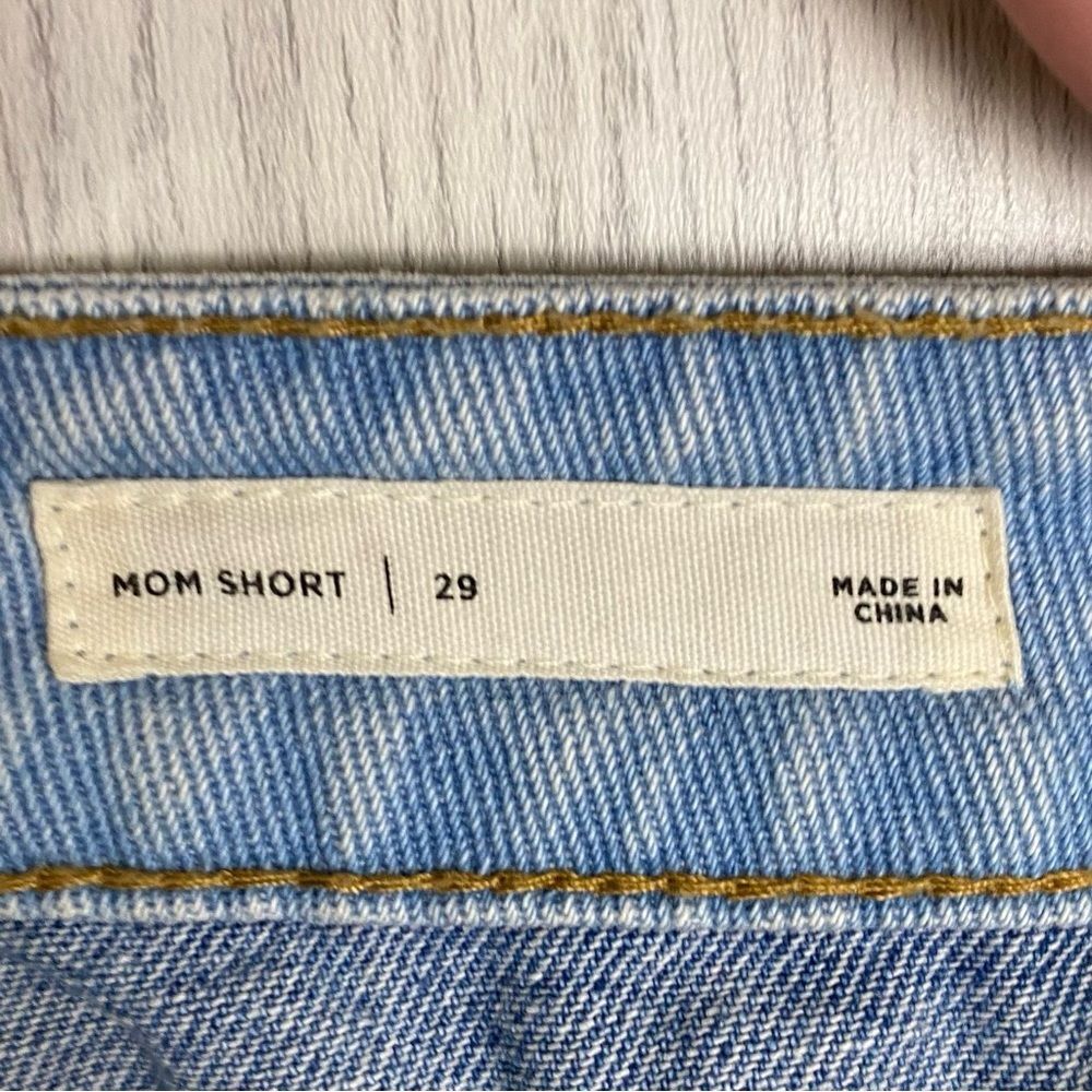 PacSun | High Rise Patch Work Denim Mom Shorts Size 29 - Picture 10 of 10